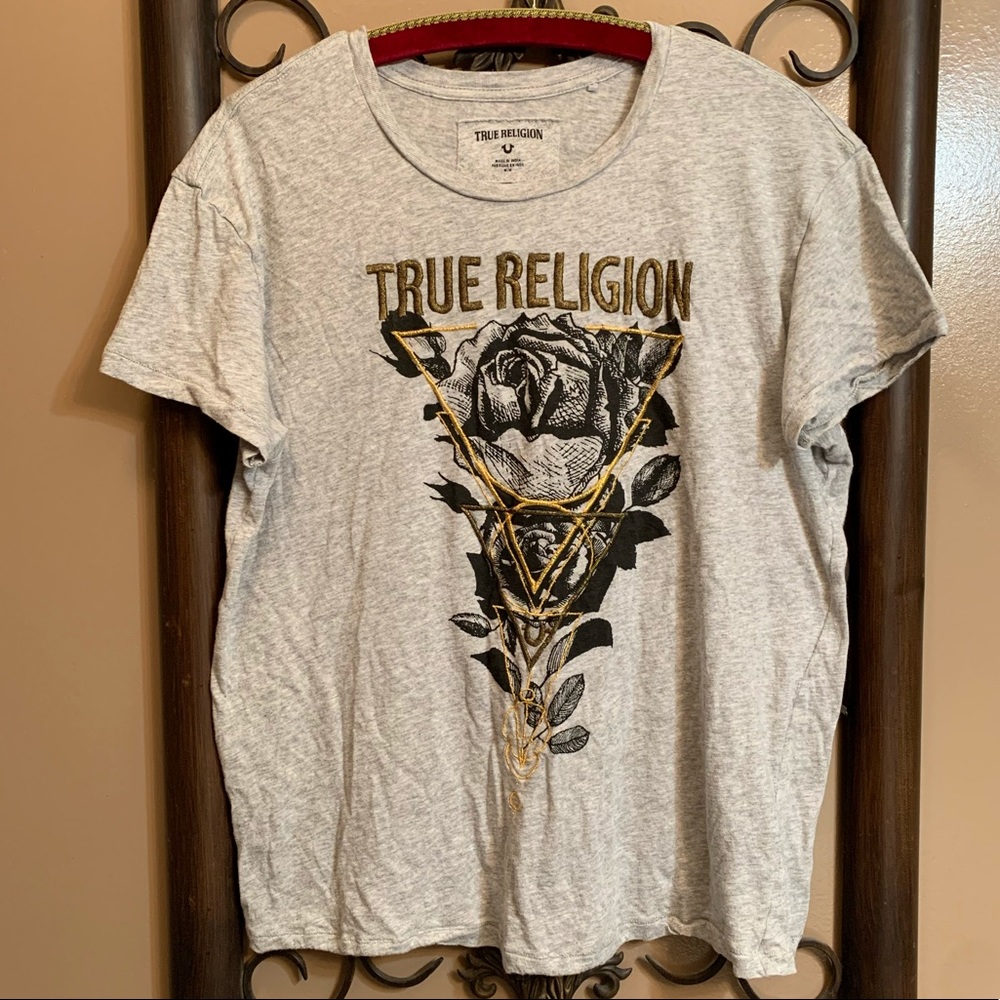 True Religion Rose Boyfriend Tee Shirt